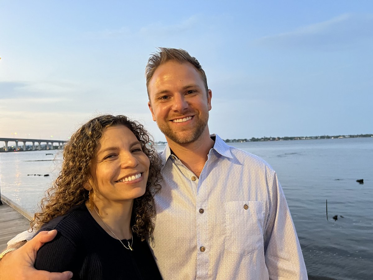 Tom, the chef behind Meal Theory, with his partner.